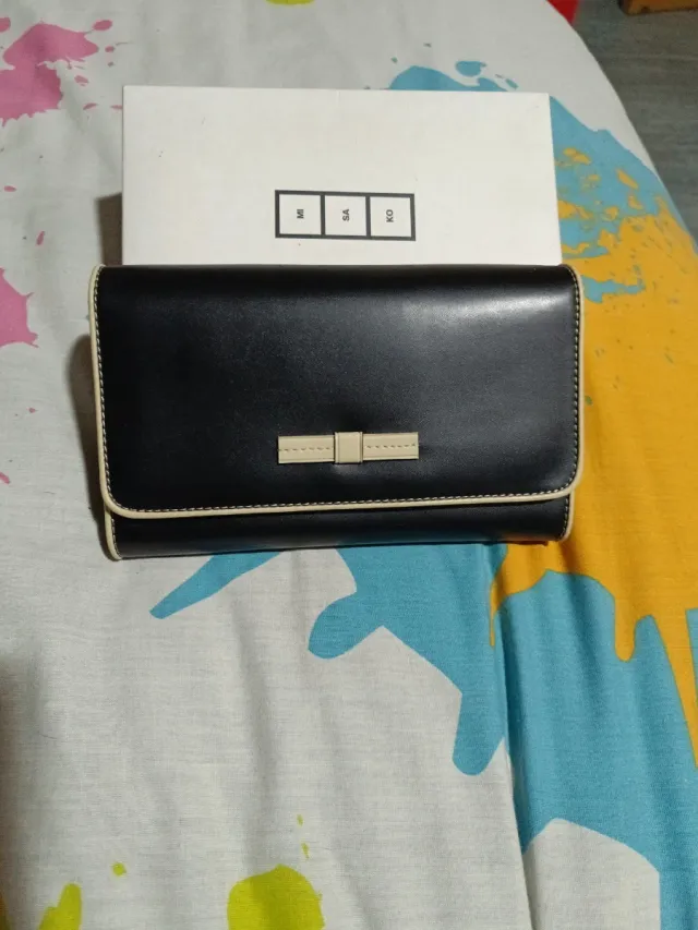 Monedero Misako negro y beige