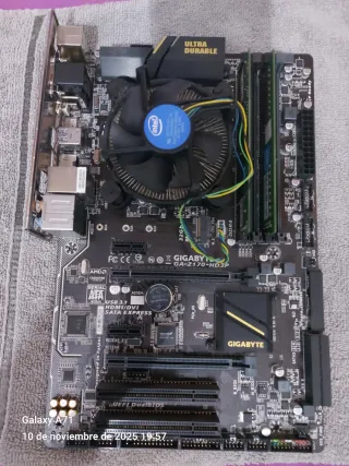 Placa Base Gigabyte GA-Z170 +i7 6700+16 gb ddr4+