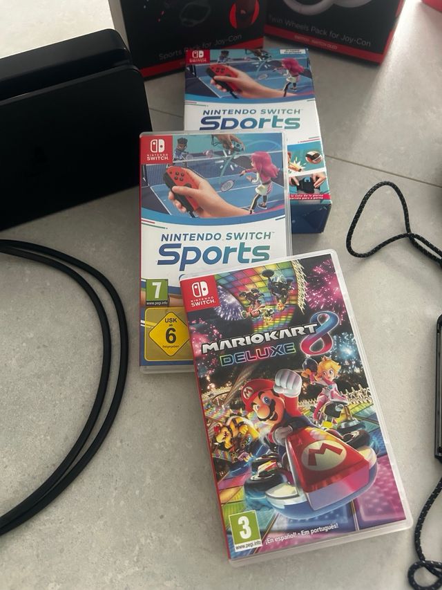 Nintendo Switch OLED + Accesorios + Juegos