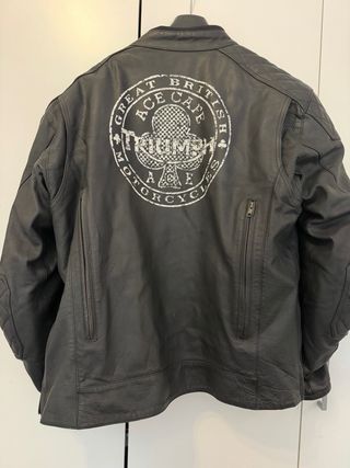 Chaqueta moto de piel Triumph Talla XL