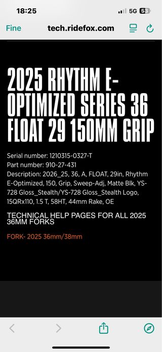 Fox Rhythm 36 29 E-Optimized Grip