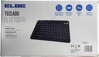 ✨ - Elbe TE-102-BT Teclado Bluetooth Slim Negro pa