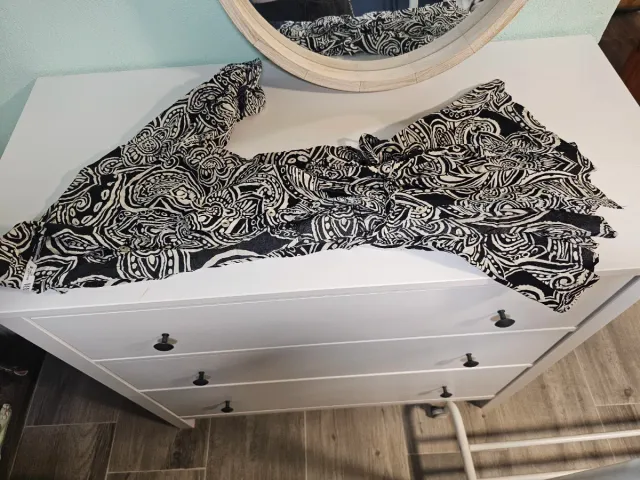 Vestido estampado blanco y negro