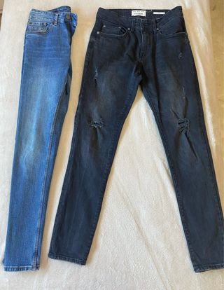 Pantalones Pull&Bear Hombre Talla 38 (Azul y Gris)