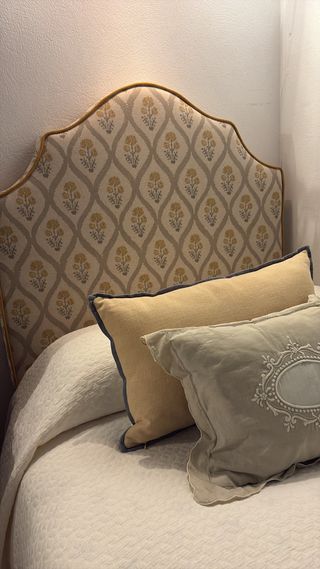 Dos cabeceros de tela 90cm