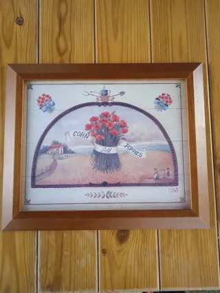 Coppia Cornici Vintage con Stampe Floreali