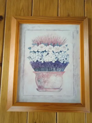 Coppia Cornici Vintage con Stampe Floreali