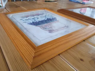 Coppia Cornici Vintage con Stampe Floreali