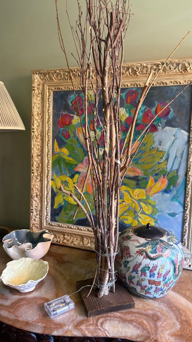 Árbol de Navidad Zara Home realizafo con ramas.