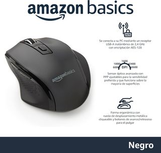 ✨ - Amazon Basics Ratón inalámbrico ergonómico, DP