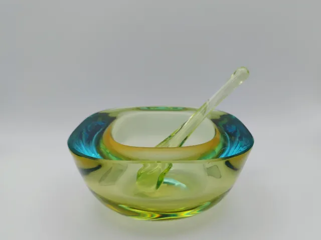 Posacenere Vetro Sommerso Uranio Murano