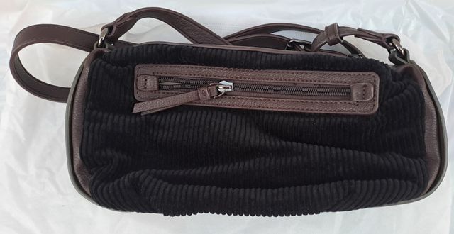 Bolso Abbacino Negro y Marrón Pana