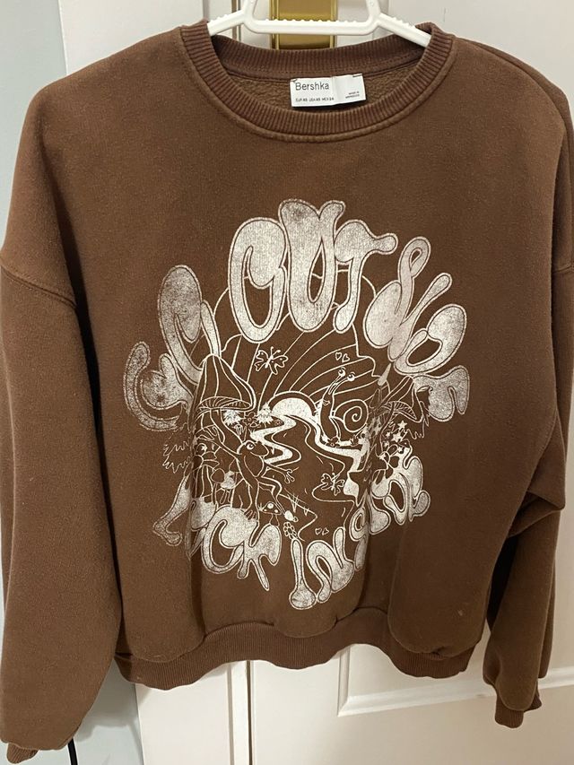 Sudadera Bershka Marrón Talla XS