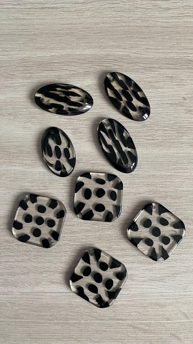 8 Abalorios Diseño Animal Print