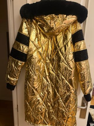 Abrigo Paparazzi Fashion Dorado, Mujer. Nuevo.