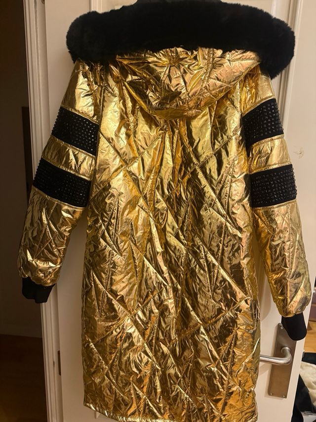 Abrigo Paparazzi Fashion Dorado, Mujer. Nuevo.