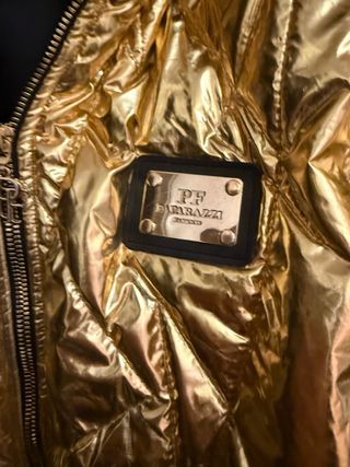 Abrigo Paparazzi Fashion Dorado, Mujer. Nuevo.