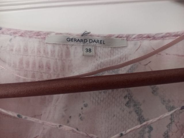 Blusa seda Gérard Darel rosa/gris Talla M