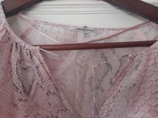 Blusa seda Gérard Darel rosa/gris Talla M