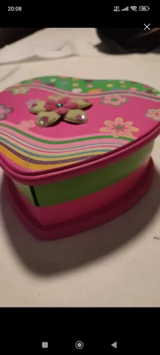 Joyero corazón decorado