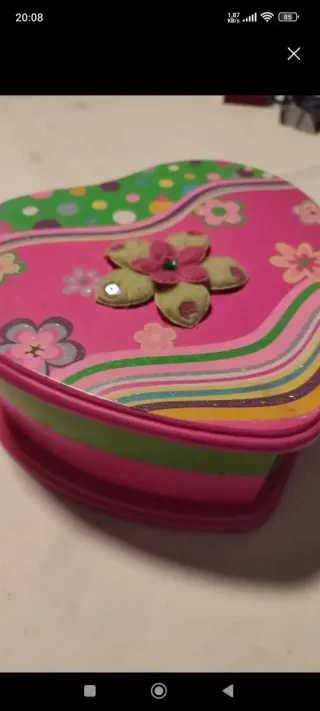 Joyero corazón decorado