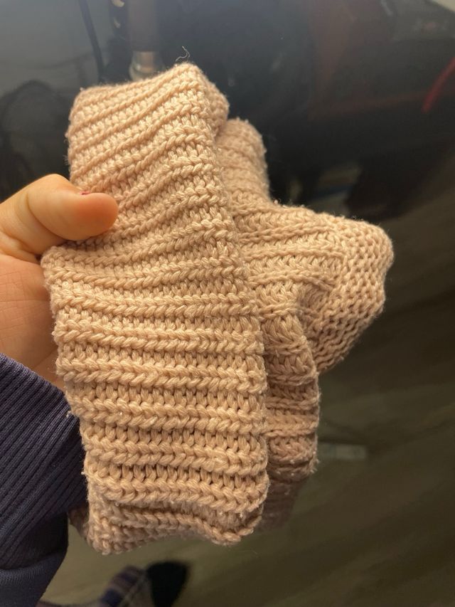 Jersey cuello vuelto beige