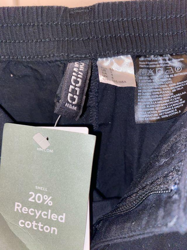 Pantalones cargo H&M negros talla 36