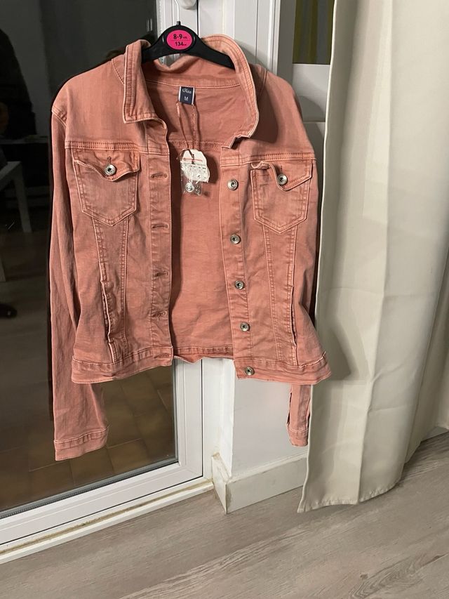 Chaqueta vaquera rosa talla M