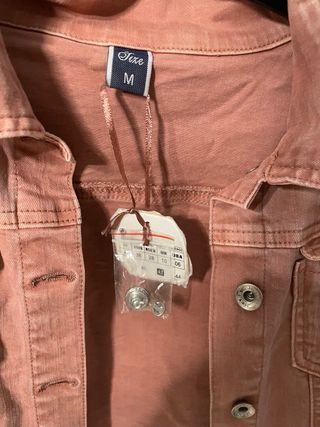 Chaqueta vaquera rosa talla M