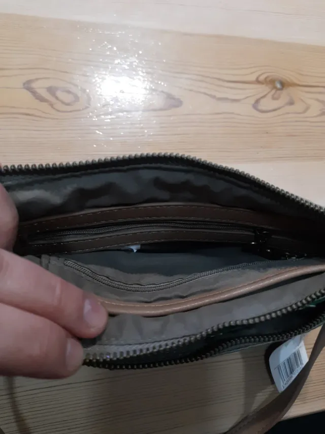 Bolso bandolera Desigual beige y multicolor