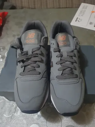 Zapatillas New Balance 500 Gris Naranja