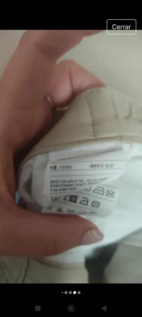 Pantalón corto cargo beige hombre