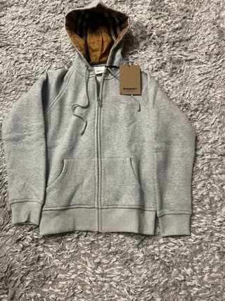 Sudadera Burberry Gris con Capucha