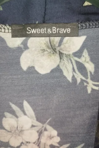 Kimono Sweet & Brave floral azul
