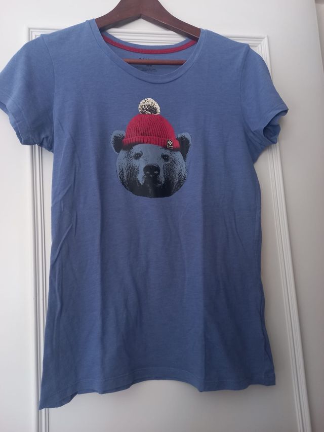 Camiseta Columbia Oso con Gorro Talla M