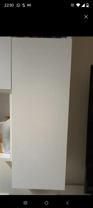 Mueble TV Salón Vitrina Madera Blanca