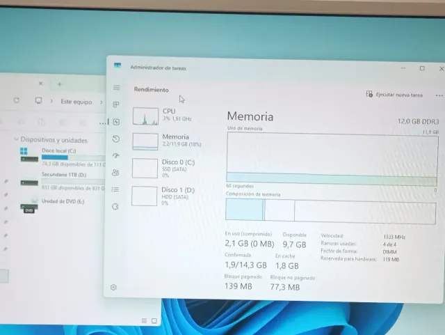 Ordenador PC completo i5 SSD 1TB Windows11