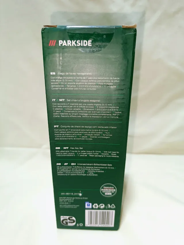 Juego Llaves Hexagonales Parkside. Nuevo