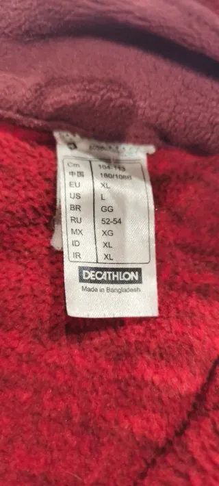 Sudadera deportiva 1/4 cremallera Talla L