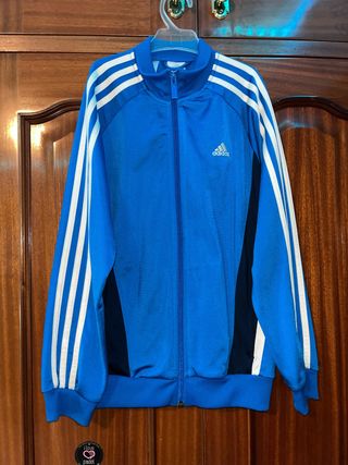 Chaqueta Adidas Niño Azul y Blanca