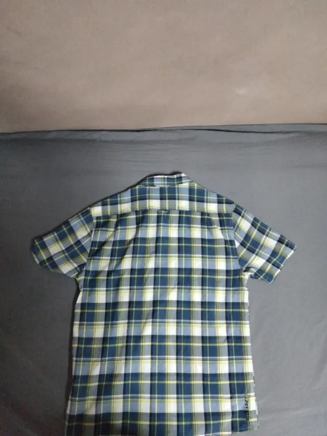 Camisa Billabong cuadros azul y amarillo