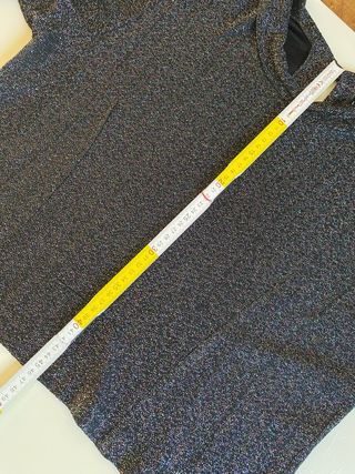 Top elegante nero sbrilluccicante vintage anni 60