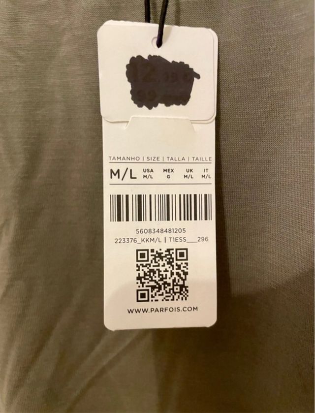 T-shirt de algodão para senhora. Parfois. M-L