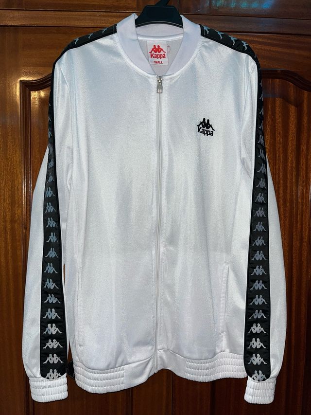 Chándal Kappa Blanco y Negro Talla S