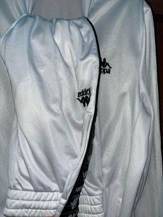 Chándal Kappa Blanco y Negro Talla S