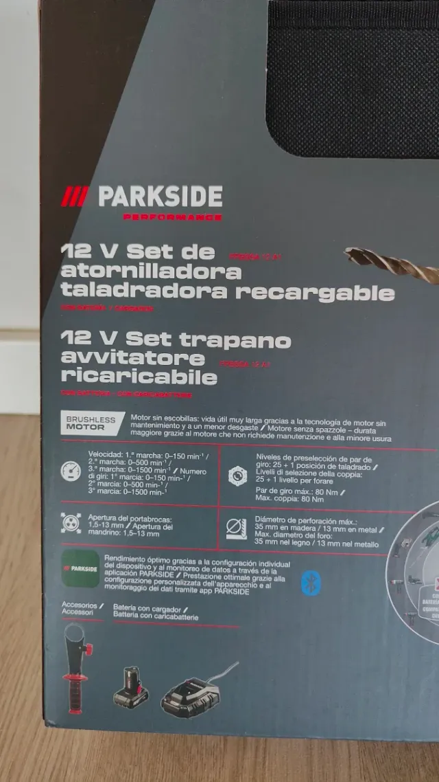 Atornilladora Parkside Performance 12V 80nm