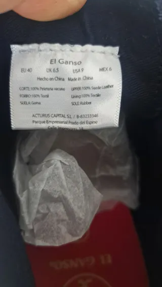 Botín El Ganso Azul Marino Vegano