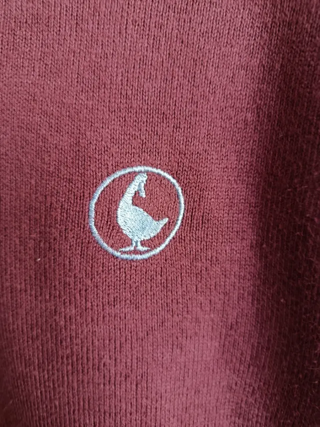 Suéter de algodón El Ganso color burdeos, talla XL