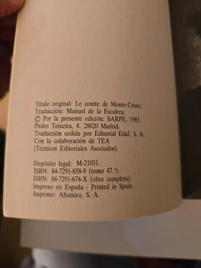 El conde de Montecristo(I)