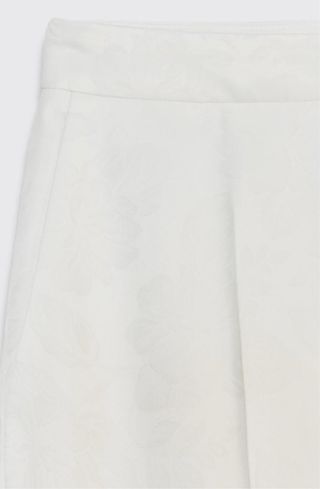 Pantalón Zara Blanco Pinzas Jacquard Talla M